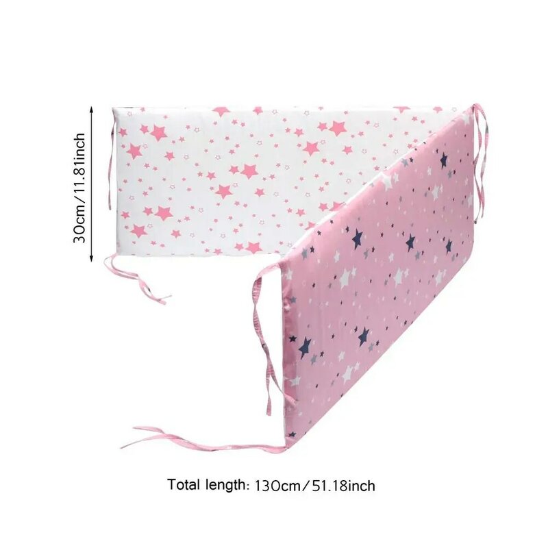 Baby Crib Liner Breathable Cotton Thicken Crib Side Liner For Keep Infant Safer Bumpers Anti-Bumper Protector Pillows Bedding