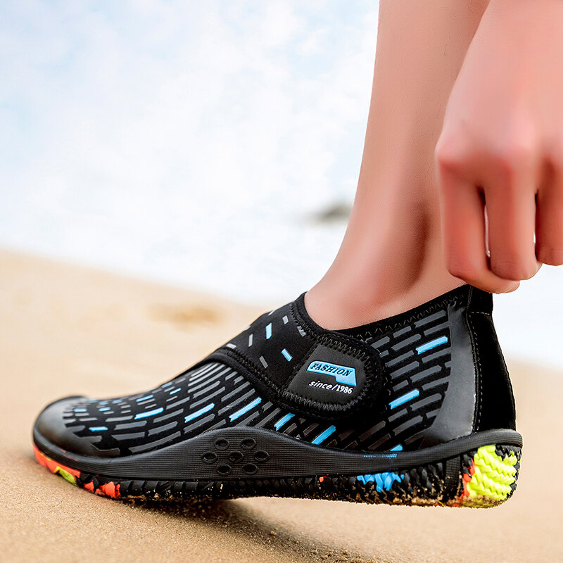 Zapatos de agua transpirables para hombre, calzado de talla grande para exteriores, con gancho para nadar, para playa, piscina, río, descalzo