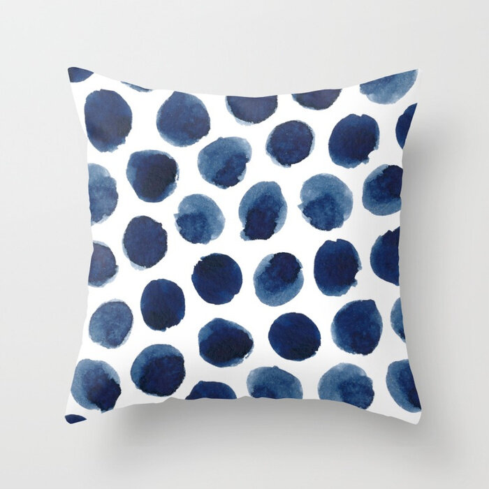 Funda de almohada de color azul, fundas de cojín de Agate Mable Geometry Flora para el hogar, sofá, silla, juego de fundas de almohada decorativas