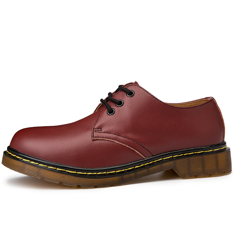 Męskie buty półbuty mokasyny skórzane Unisex botki męskie buty moda brytyjskie Martens buty gumowe Botas Hombre