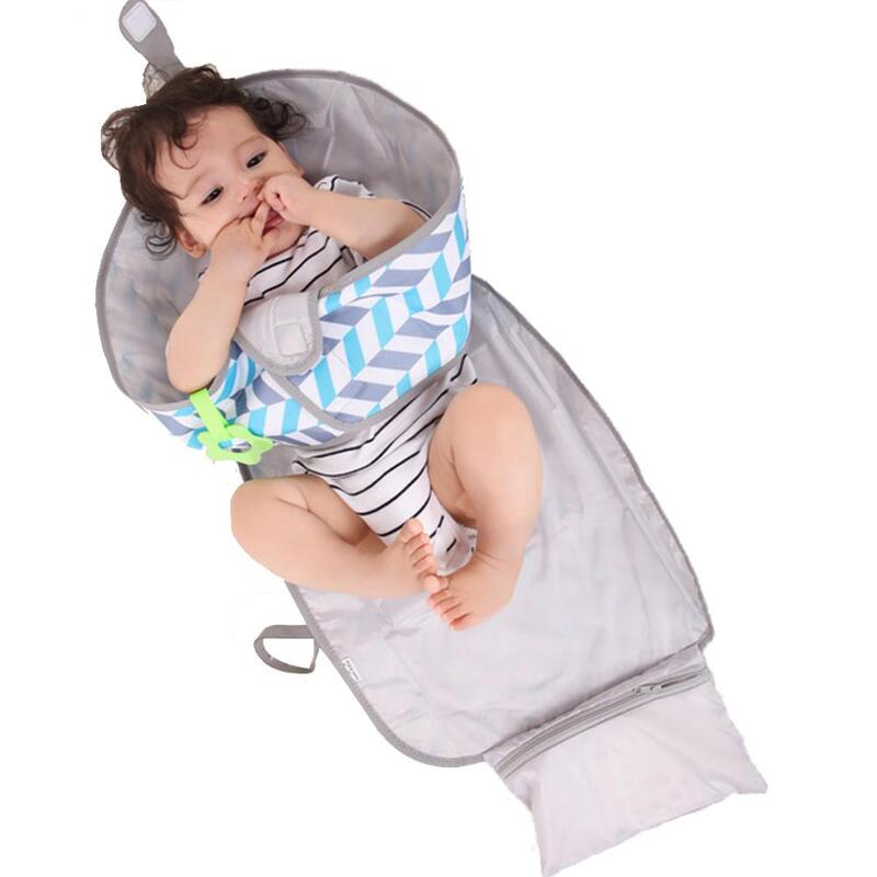 Kuulee 3-en-1 multifonctionnel Portable infantile bébé pliable tapis d'urine sac à couches imperméable Oxford tissu