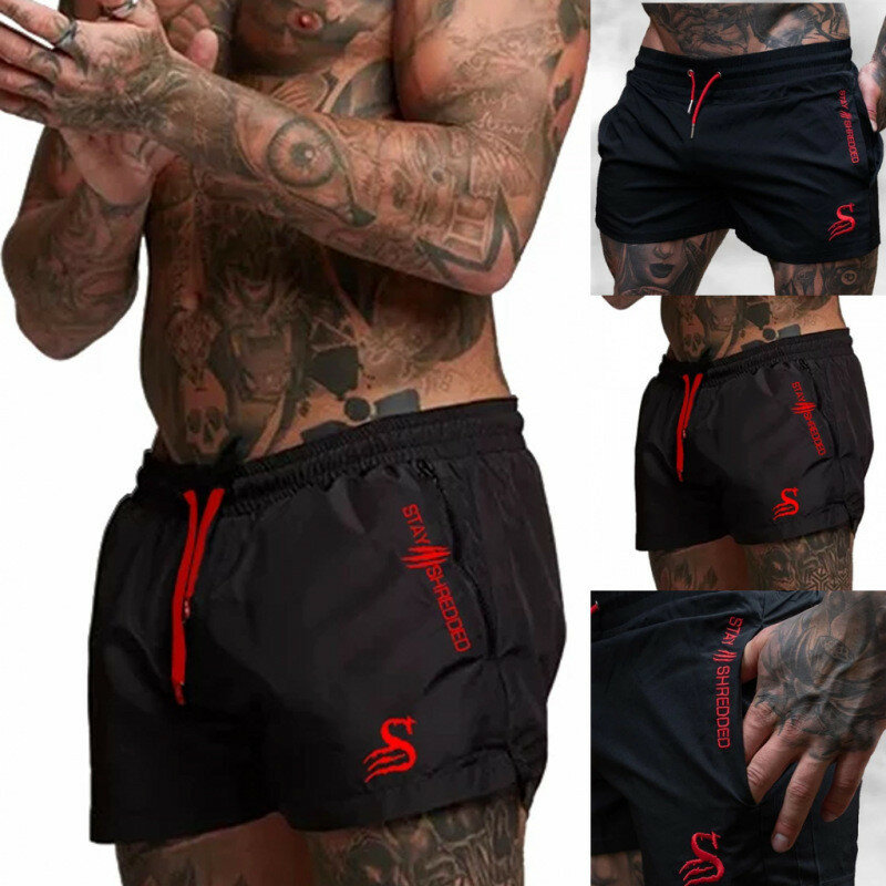 New casual men's swimwear swimming trunks shorts beach board shorts three-point shorts men's running sports surf shorts