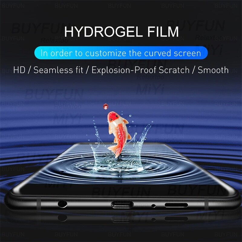 4PCS 30000D โค้งฟิล์ม Hydrogel Soft สำหรับ Samsung Galaxy S21FE S21 FE 5G 2022 SM-G990B/DS 6.4 "หน้าจอป้องกันฟิล์มป้องกันฟิล์มแก้ว
