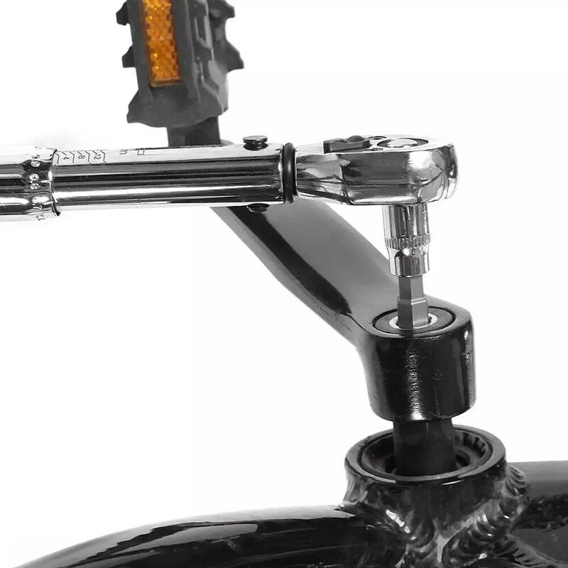 ALLSOME 1/4" 2-14Nm Adjustable Torque Wrench Bicycle Repair Tools Kit Set Tool Bike Repair Spanner Hand Tool Set