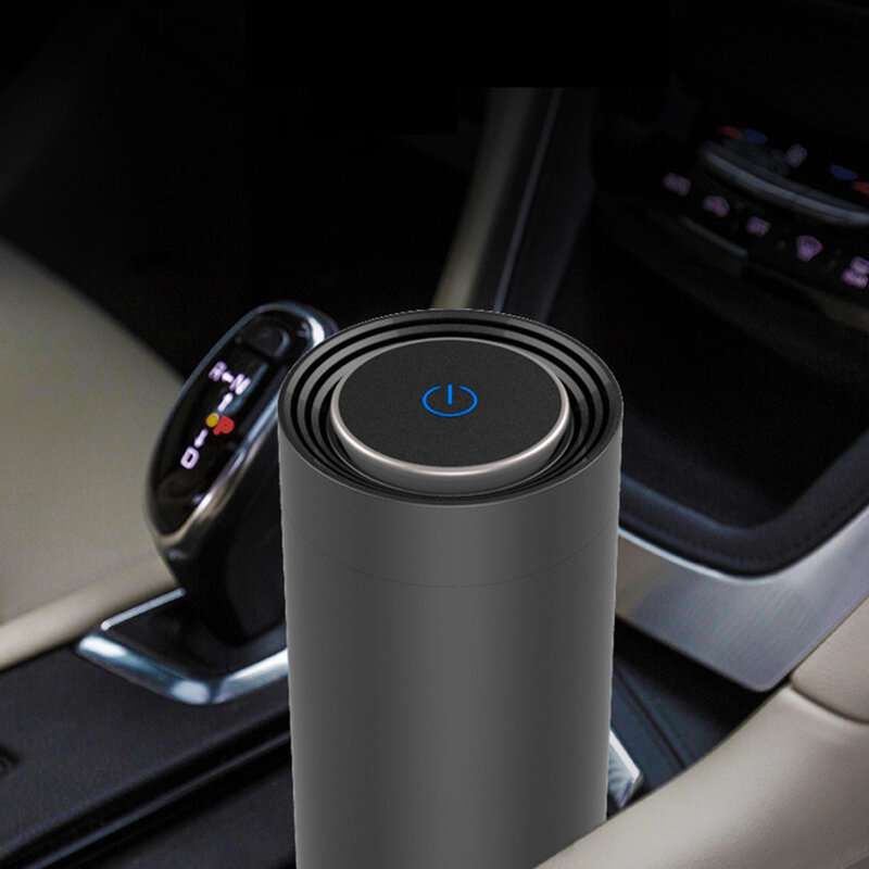 รถเครื่องฟอกอากาศ Car Fresh Air Freshener Cleaner อัจฉริยะจอแสดงผลอุณหภูมิและความชื้น Ionizer รถอุปกรณ์เสริม