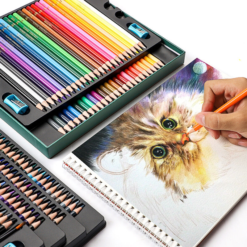 Professional 200Colors Oil Colored Pencil Set Wooden Watercolor Coloured Pencils Drawing Coloring Pencils School Art Supplies