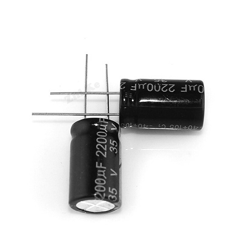 5 pces 35v 2200uf 16*25mm baixo capacitor eletrólito de alumínio esr 20% capacitores elétricos