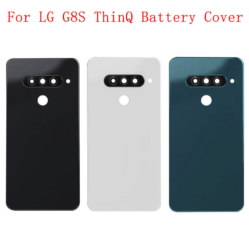 Back Battery Cover Rear Door Panel Housing Case For LG G8S ThinQ Battery Cover with Lens Frame Replacement Part