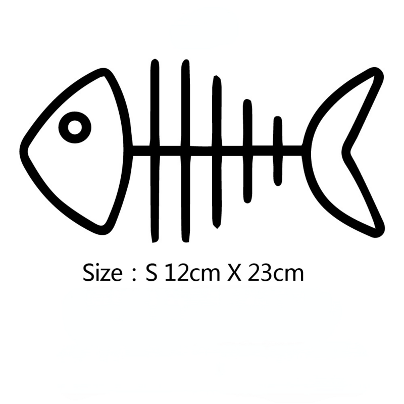 Jptz vários tamanhos, grande fishbone navio vinil adesivo, usado para decoração do navio fishbone decalque, porta vinil corpo decalque mural jp