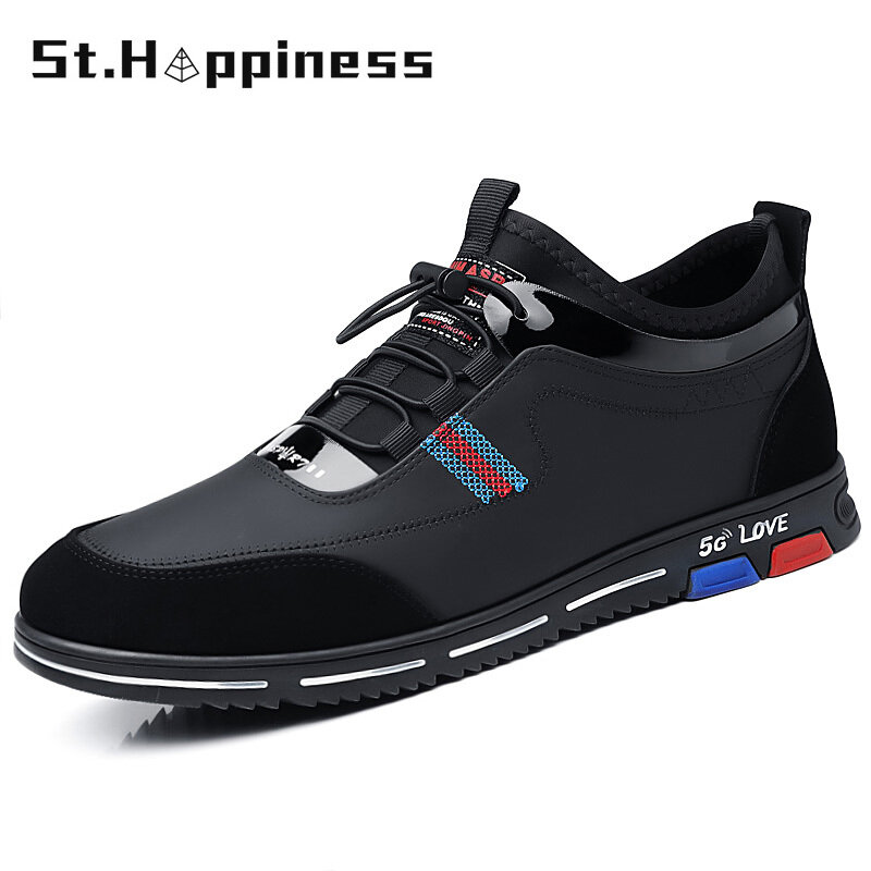 2021 New Men Leather Board Shoes Luxury Brand Casual Sport Sneakers Fashion Outdoor Lightweight Walking Shoes For Men Shoes