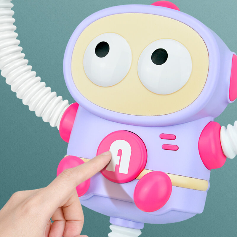 Mandi Listrik Mainan Mandi Semprot Air Kawaii Siput Beruang Robot Model Sprinkler untuk Anak-anak Bayi Kamar Mandi Keran Bak Mandi