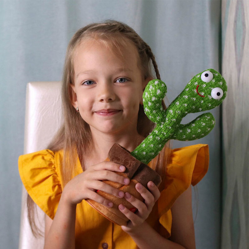Tanzen Kaktus Bildung Spielzeug Sound Rekord Wiederholen Plüsch Spielzeug Schöne Reden Puppe Sprechen Sprechen Singen 120 Songs Kinder Kinder Geschenk
