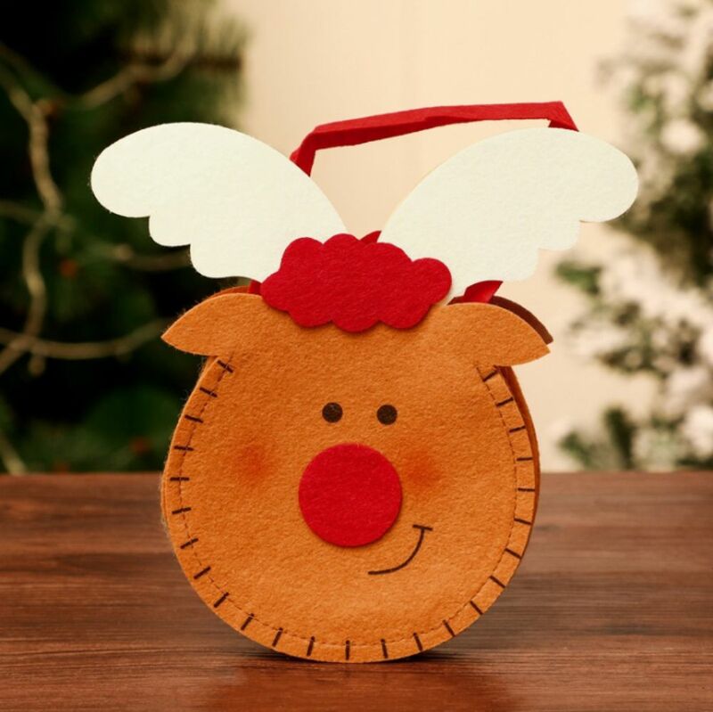Рождественская мультяшная симпатичная сумочка, св. Лось, снеговик, моделирование, войлок, детский подарок