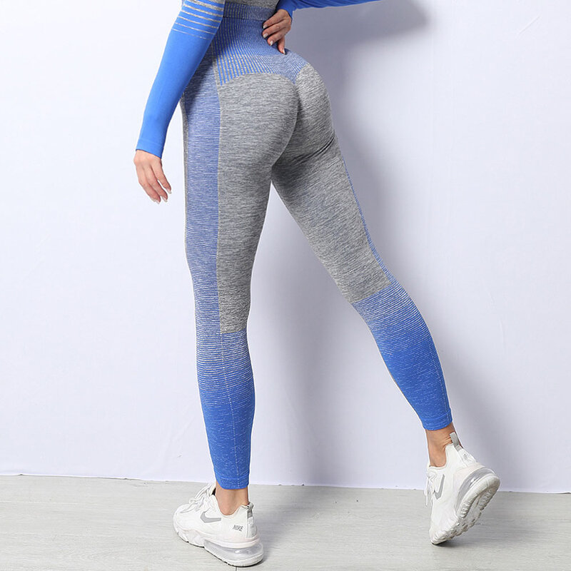 Cintura alta ginásio calças esportivas calças de yoga leggings femininas roupa de treino empurrar para cima calças de fitness ginásio sportwear outfit leggings