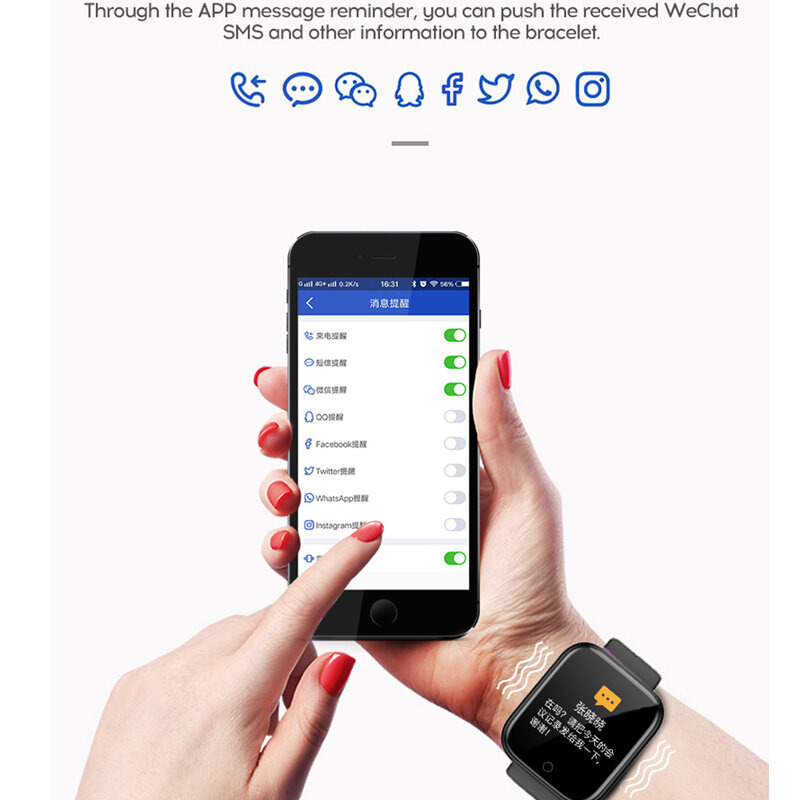 男性用のデジタル接続された時計,Bluetooth,身体活動モニター,心拍数と血圧モニター,iOSおよびAndroid用