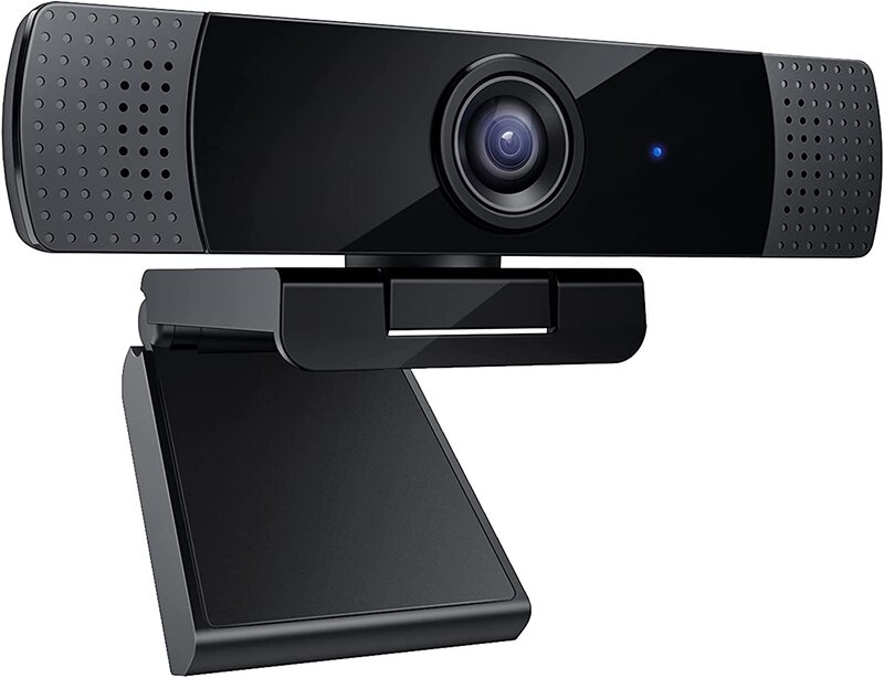 Cámara Web de 2021 p para ordenador de escritorio, Webcam con doble micrófono estéreo, Full HD, USB, corrección automática de luz para 1080