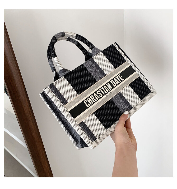 Вместительная сумка для женщин, Новинка лета 2021, модная Корейская версия текстурной портативной сумки-тоут через плечо Ins