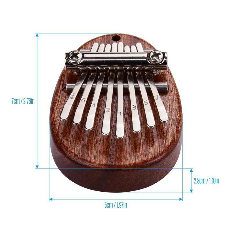 8 Key Mini Kalimba  Thumb Piano Finger Percussion Keyboard Mini kalimba key ring