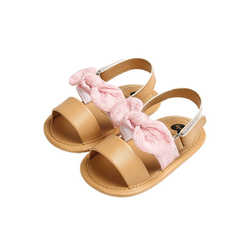 2021 Newborn Baby Kids Girl Summer Casual Cute Bowknot Shoes Anti-Slip Soft Sole Sandals 0-18 Months