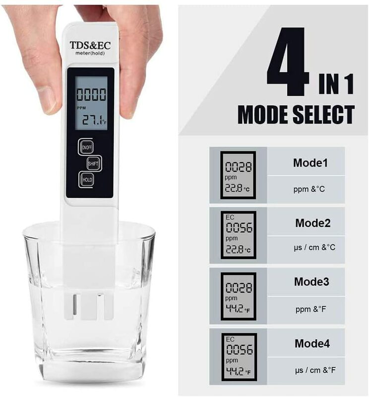 Digitale Ph Meter Water Quality Tester Tds Ec Meter Bereik 0-9990 Multifunctionele Water Zuiverheid Temperatuur Meter Temp Ppm tester