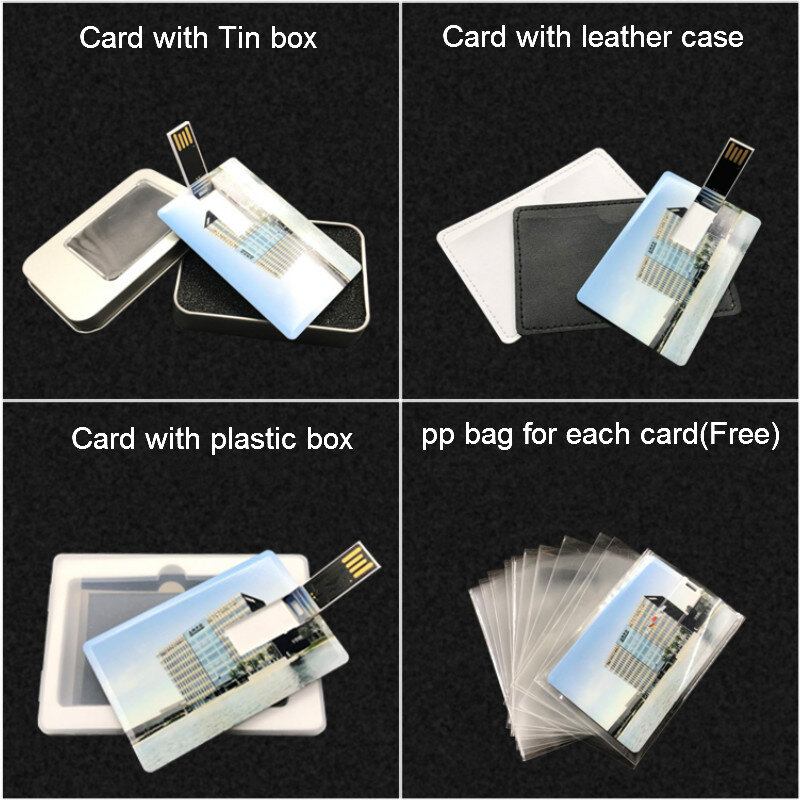 USB bag the PP Plactic Box package /the Holster case package/the Tin Box packagefor the card as gift (need to order in addition)