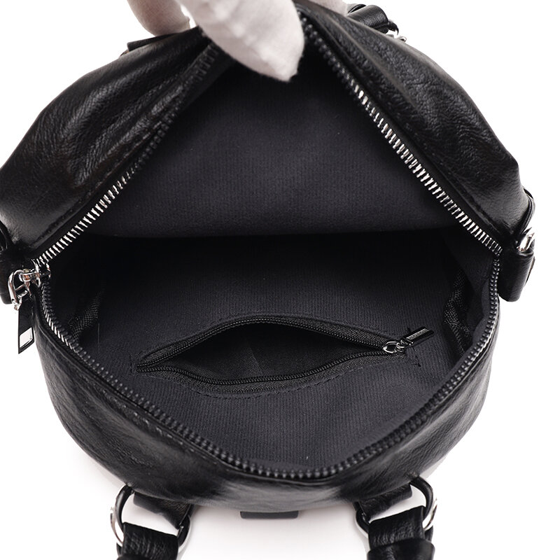 Wysokiej jakości skórzane damskie plecaki duża pojemność torby szkolne dla kobiet 2021 Zipper Fashion Casual Mini plecak Mochila