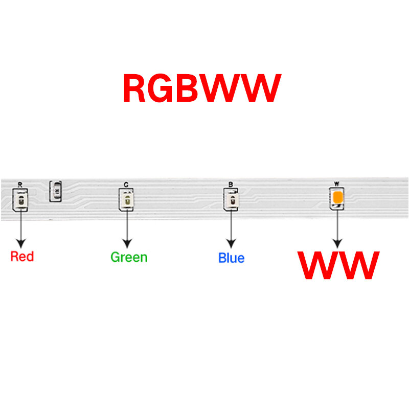 WIFI 5M 10M 15M RGB Светодиодная лента RGB лента Водонепроницаемая Диодная неоновая лента Гибкая для украшения