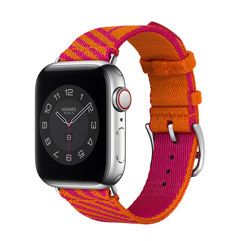 Nylon braid Jumping Single Tour Strap for iWatch 38mm 42mm  sports band for Apple Watch 40mm 44mm bracelet 6 SE 5 4 321 Series