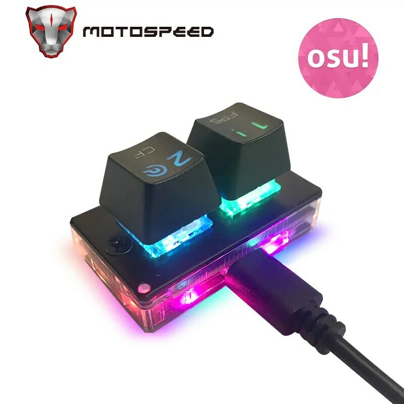 Motospeed-mini teclado mecânico k2, configuração profissional para jogos osu, com fio, jogo música