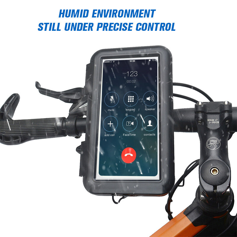 Eliteson دراجة نارية حامل هاتف 360 ℃ دوران الحرة الحالات الهاتف للدراجات مقاوم للماء ركوب الدراجات أكياس الهاتف الخليوي آيفون