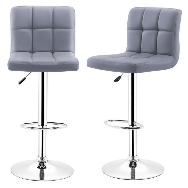 2pcs 현대 패션 바 의자 부드러운 PU 가죽 Barstool 의자 회전 조절 가능한 높은 의자 주방 거실 HWC