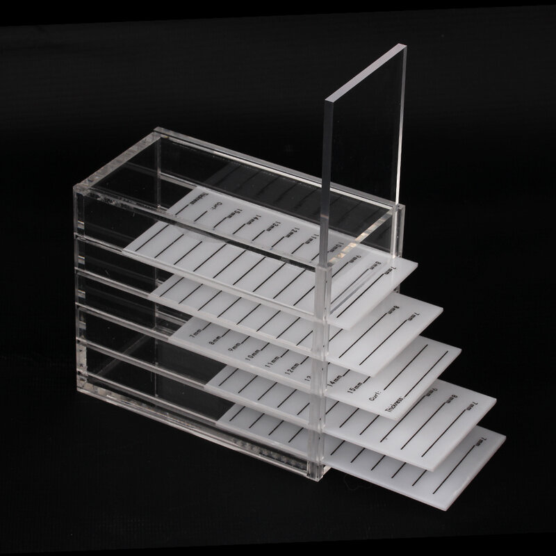 5 طبقة رمش تمديد صندوق تخزين أكريليك لاش حامل البليت لحجم الفردية لاش تمديد عرض موقف أدوات ماكياج