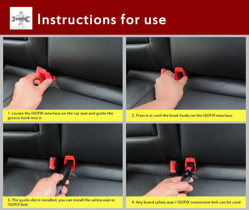 1 paar Auto Baby Sitz ISOFIX Latch Gürtel Stecker Guide Nut Infant Sicherheit Sitz Zubehör Interface Guide Nut Heißer Verkauf