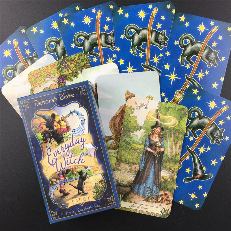 2020 Everyday Witch Tarot 78 Cards Deck English Oracle Tarot Guidance Fate Divination Board Game Playing Card for Family Party