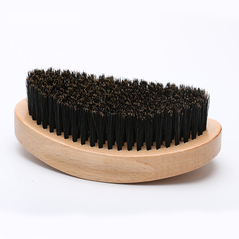 Abeis Torino Pro 360 Wave Brush Natural Wooden Men Beard Brush Boar Bristle Hair Brush Barber Mustache Comb Beard Brush For Men
