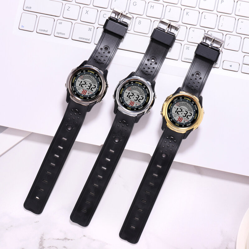 SYNOKE-Relojes deportivos para niños, pulsera Digital LED resistente al agua, reloj electrónico para estudiantes del ejército militar