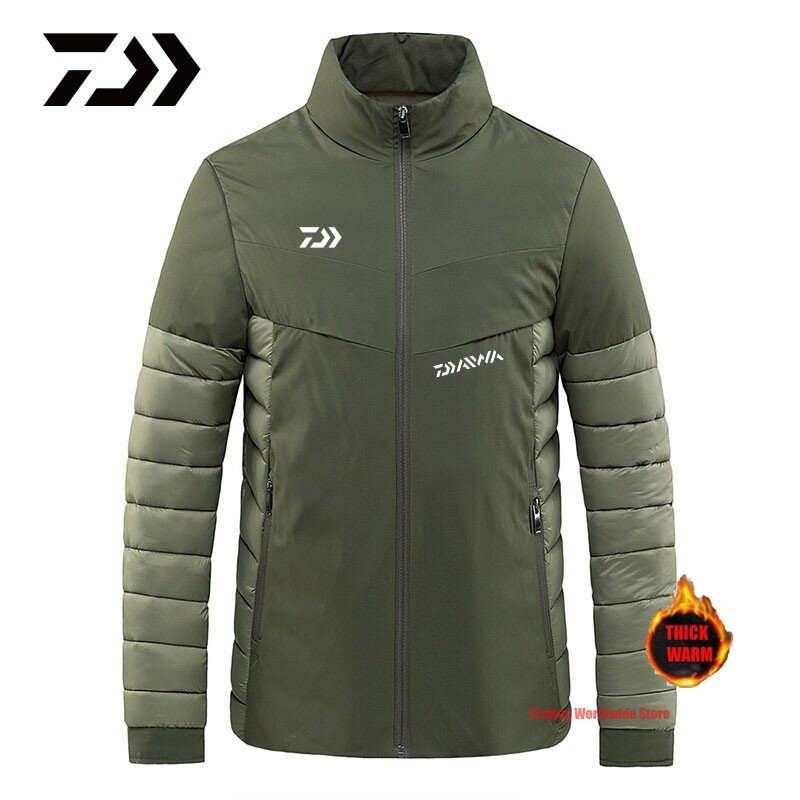2021 nova daiwa jaquetas de pesca alta qualidade outono inverno homens à prova vento manter quente algodão caminhadas roupas homem casacos
