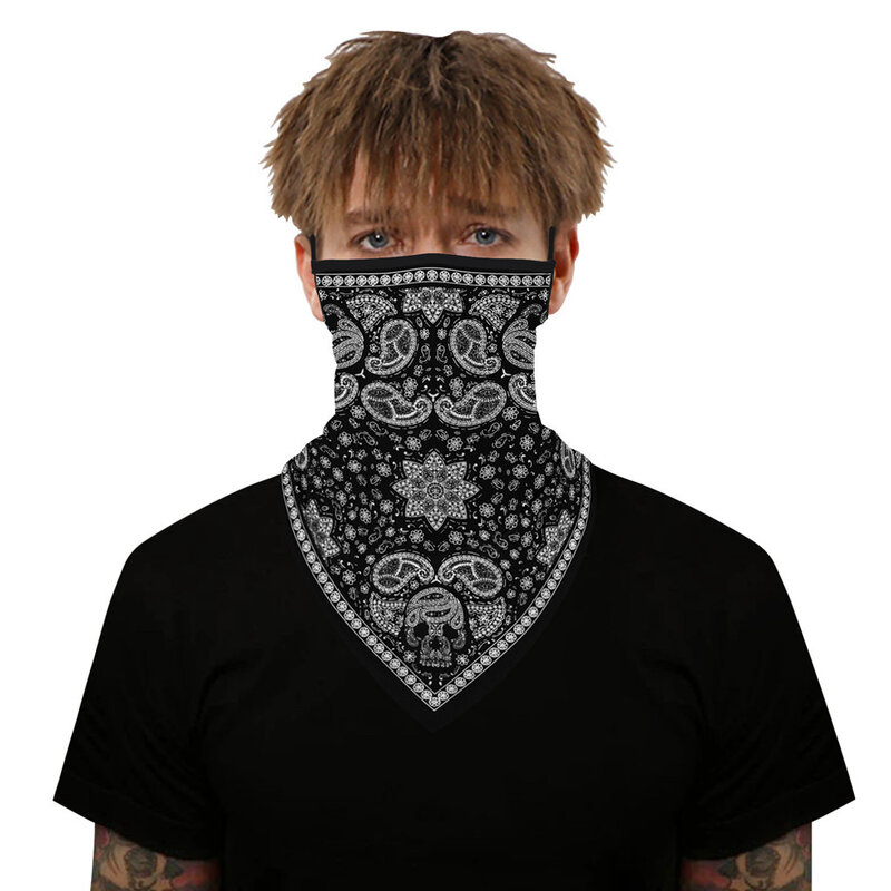 Fashion Print Face Mask Scarf Outdoor Ski Windproof Seamless Face Cover Sports Scarf Neck Hiking Scarves Tube Mask