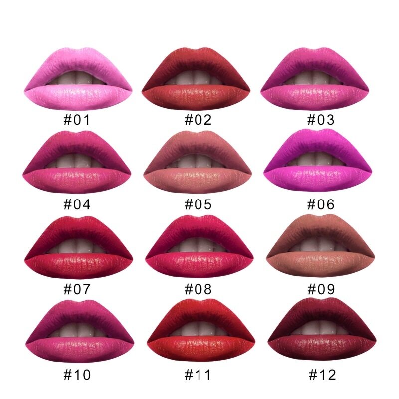 Lipstik Cair Matte Pelembab Tahan Air Musim Dingin Lip Gloss Nude Makeup Merah Beludru Lip Tint Kosmetik Lip Makeup