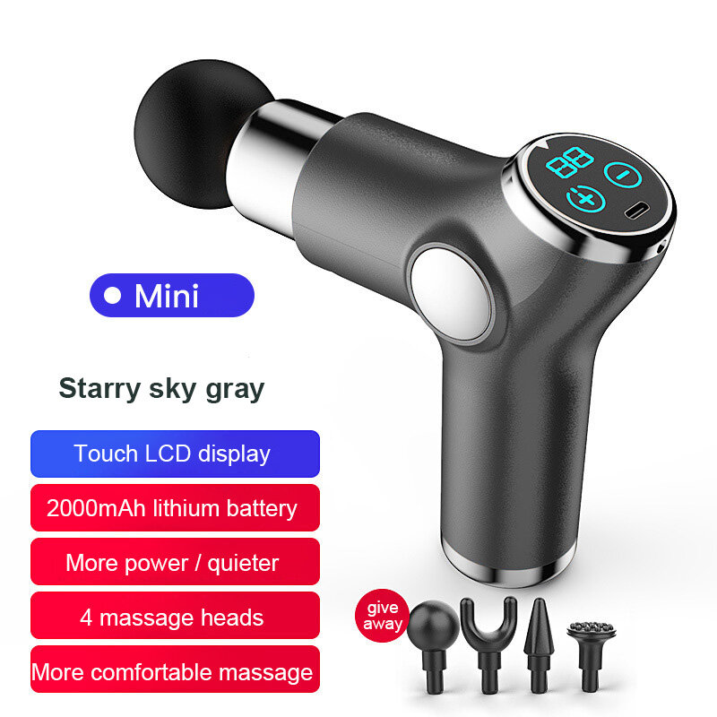 Mini Muscle Massager Gun Deep Muscle Pain Body Neck Vibrator Massage Exercising Relaxation Slimming Shaping Pain Relief Tools