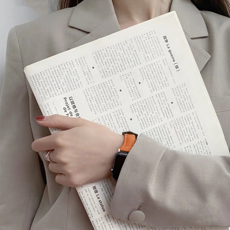 Bracelet ceinture en cuir véritable pour Apple Watch, 42MM 38MM 44MM 40MM, pour iWatch séries 7 6 Se 5 4 3 2 1, pour femmes