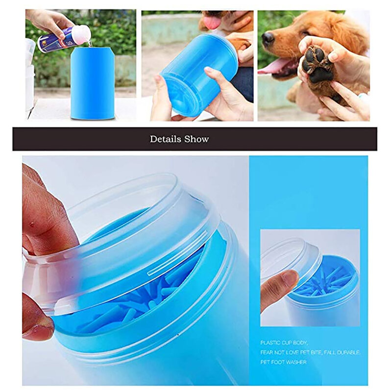 Haustier Pfote Fuß Reiniger Tasse Safe Weiche Silikon Reinigung Werkzeug Für Hunde Katzen Pfote Waschen Pinsel Washer Pet Zubehör