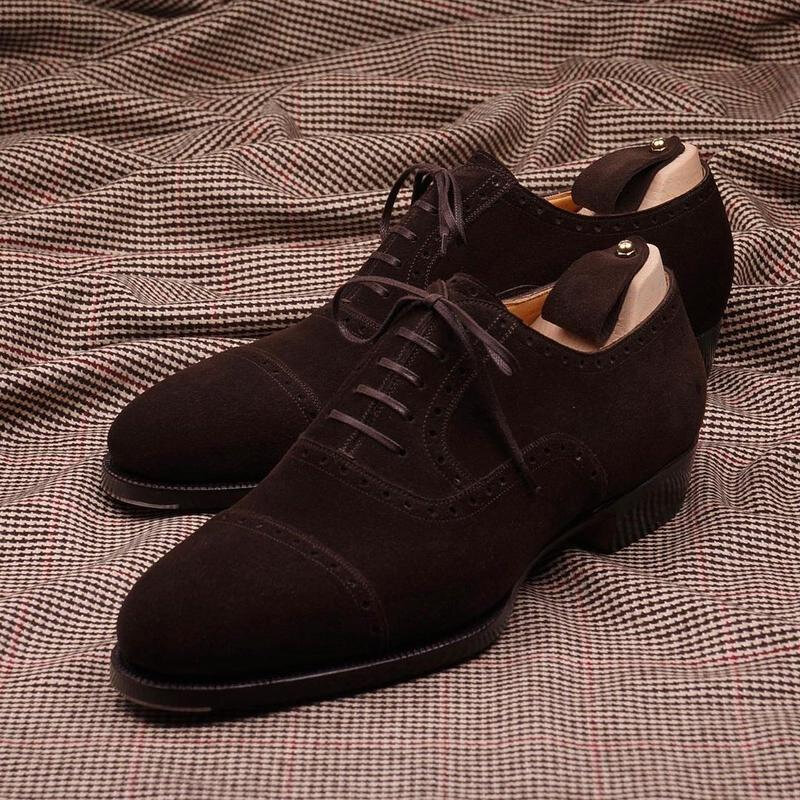 Zapatos De vestir Derby Oxford para hombre, calzado clásico De ante De imitación, estilo oxford, KZ403