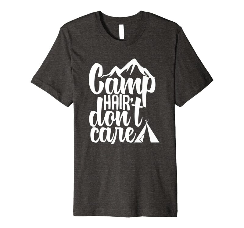 캠프 헤어 돈't 케어 캠핑 네이처 캠핑 프리미엄 티셔츠
