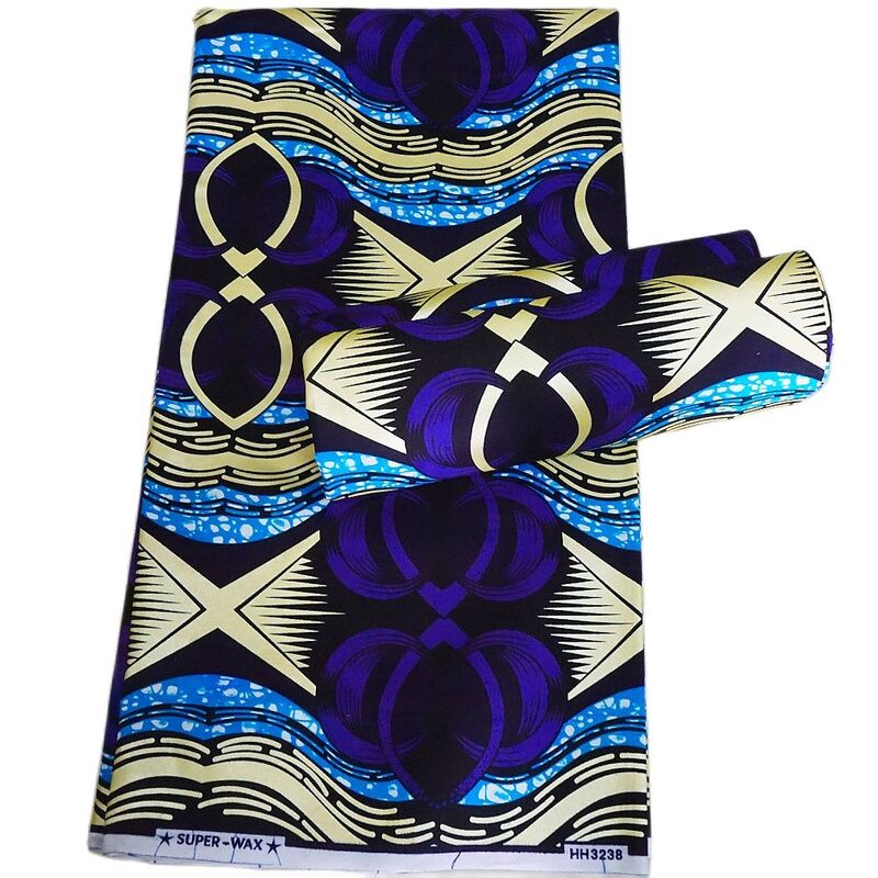 Африканский Воск принты ткань Анкара Хлопок Воск Принт ткани настоящий воск высокое качество 6 ярдов африканская ткань для вечерние платье