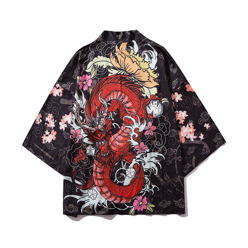 Samurai แฟชั่น Vintage กิโมโนญี่ปุ่นเสื้อผ้า Cardigan Кимоно Японский Стиль ชายหญิงคุณภาพสูง Daily Street Lounge