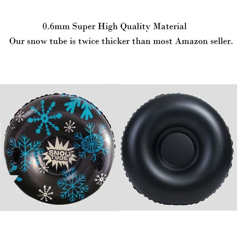 Inflatable Snow Tube With Handle Snow Ski Circle High-Quality Durable Winter Outdoor Sports Children Adults Thickened Ski Circle