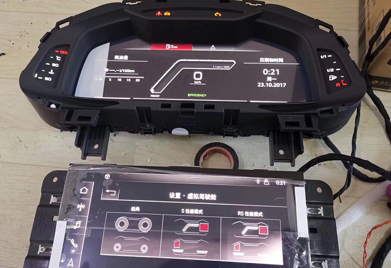 Para Audi 2021, instrumento mecánico cepillado RS motion LCD panel de instrumentos