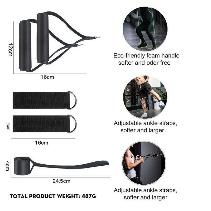 2020 fasce di resistenza Set Yoga Fitness fascia per esercizi anello in gomma fasce per tubi palestra attrezzature per il fitness Pilates Yoga Brick 11 pz