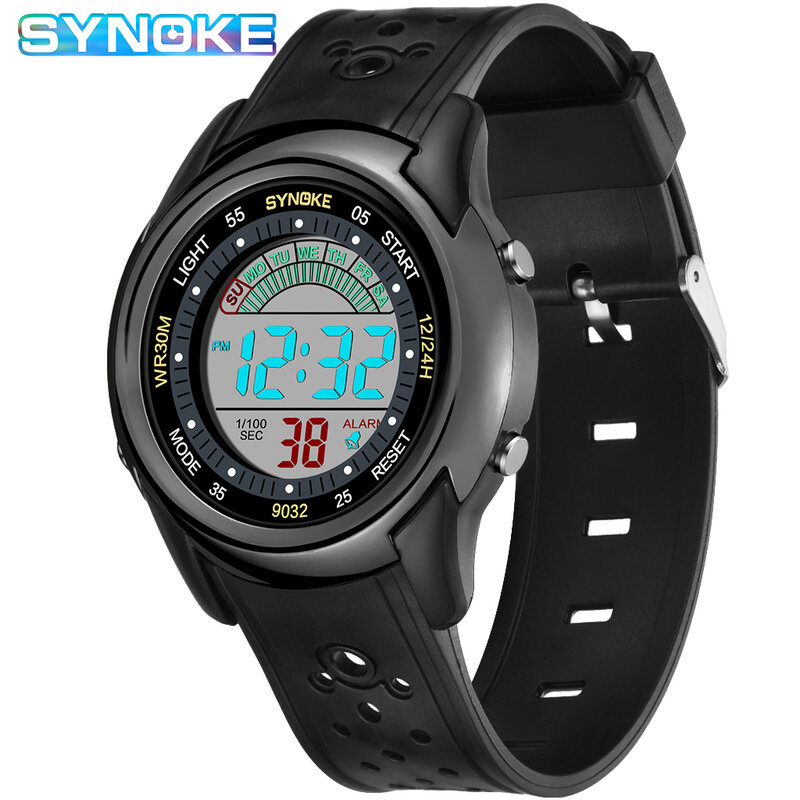 Synoke Kinder Uhr Sport wasserdicht LED digitale Armbanduhr Militär Armee Studenten Uhren Kinder elektronische Uhr Relojes